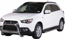 Mitsubishi ASX 2010 tot 2016 - pushbar &Oslash; 63 mm met modelnaam met CE/EU certificaat - RVS 304 hoogglans gepolijst