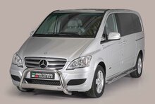 Mercedes Viano 2010 tot 2014 - pushbar &Oslash; 63 mm met CE/EU certificaat - RVS 304 hoogglans gepolijst