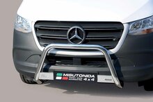 Mercedes Sprinter RWD 2017 tot heden - pushbar &Oslash; 63 mm met CE/EU certificaat - RVS 304 hoogglans gepolijst