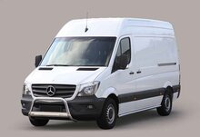 Mercedes Sprinter 2013 tot 2017 - pushbar &Oslash; 63 mm met CE/EU certificaat - RVS 304 hoogglans gepolijst