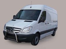 Mercedes Sprinter 2006 tot 2013 - pushbar &Oslash; 63 mm met CE/EU certificaat - RVS 304 hoogglans gepolijst