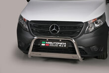 Mercedes Vito 2014 tot 2020 - pushbar &Oslash; 63 mm met CE/EU certificaat - RVS 304 hoogglans gepolijst