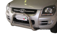 Kia Sportage 2004 tot 2008 - pushbar &Oslash; 63 mm met CE/EU certificaat - RVS 304 hoogglans gepolijst