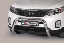 Kia Sorento 2012 tot 2015 - super pushbar &Oslash; 76 mm met CE/EU certificaat - RVS 304 hoogglans gepolijst