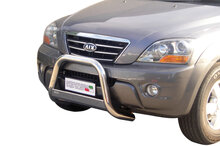 Kia Sorento 2006 tot 2009 - pushbar &Oslash; 63 mm met CE/EU certificaat - RVS 304 hoogglans gepolijst