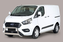 Ford Transit Custom 2018 tot 2023 - pushbar &Oslash; 63 mm met CE/EU certificaat - RVS 304 hoogglans gepolijst