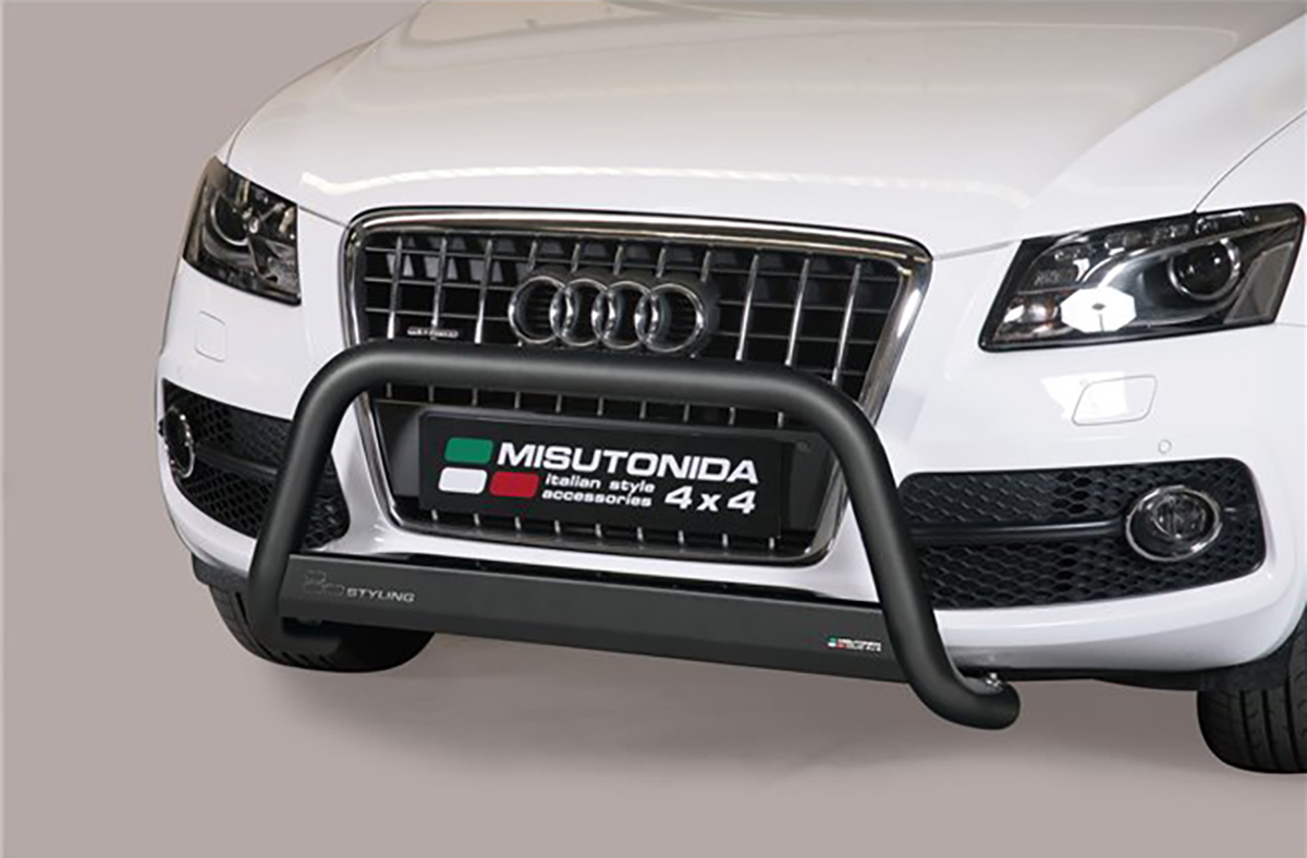 Audi Q5 2008 tot 2017 - pushbar Ø 63 mm met CE/EU certificaat - RVS 304 zwarte poedercoating