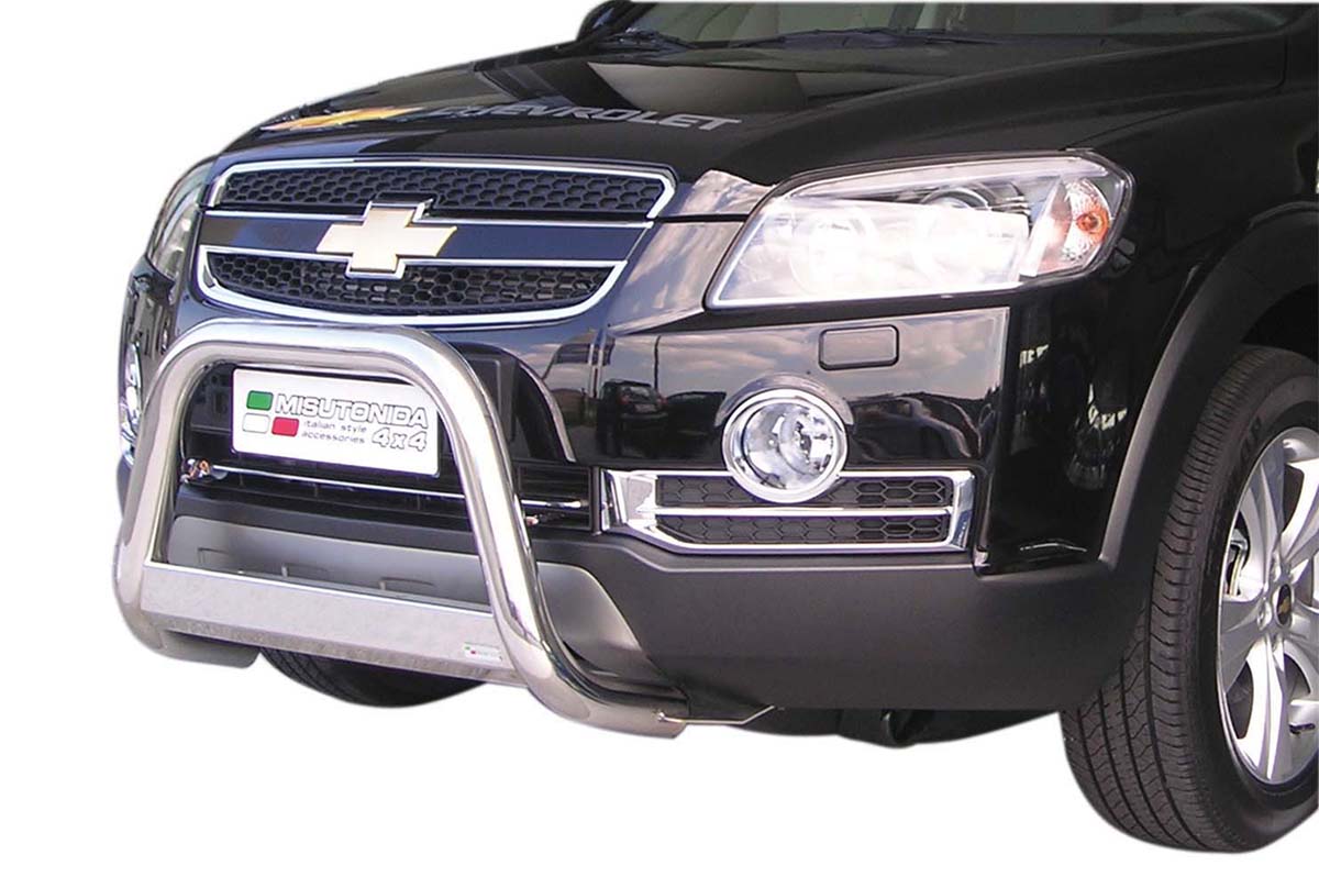 Chevrolet Captiva 2006 tot 2011 - pushbar Ø 63 mm met CE/EU certificaat - RVS 304 hoogglans gepolijst