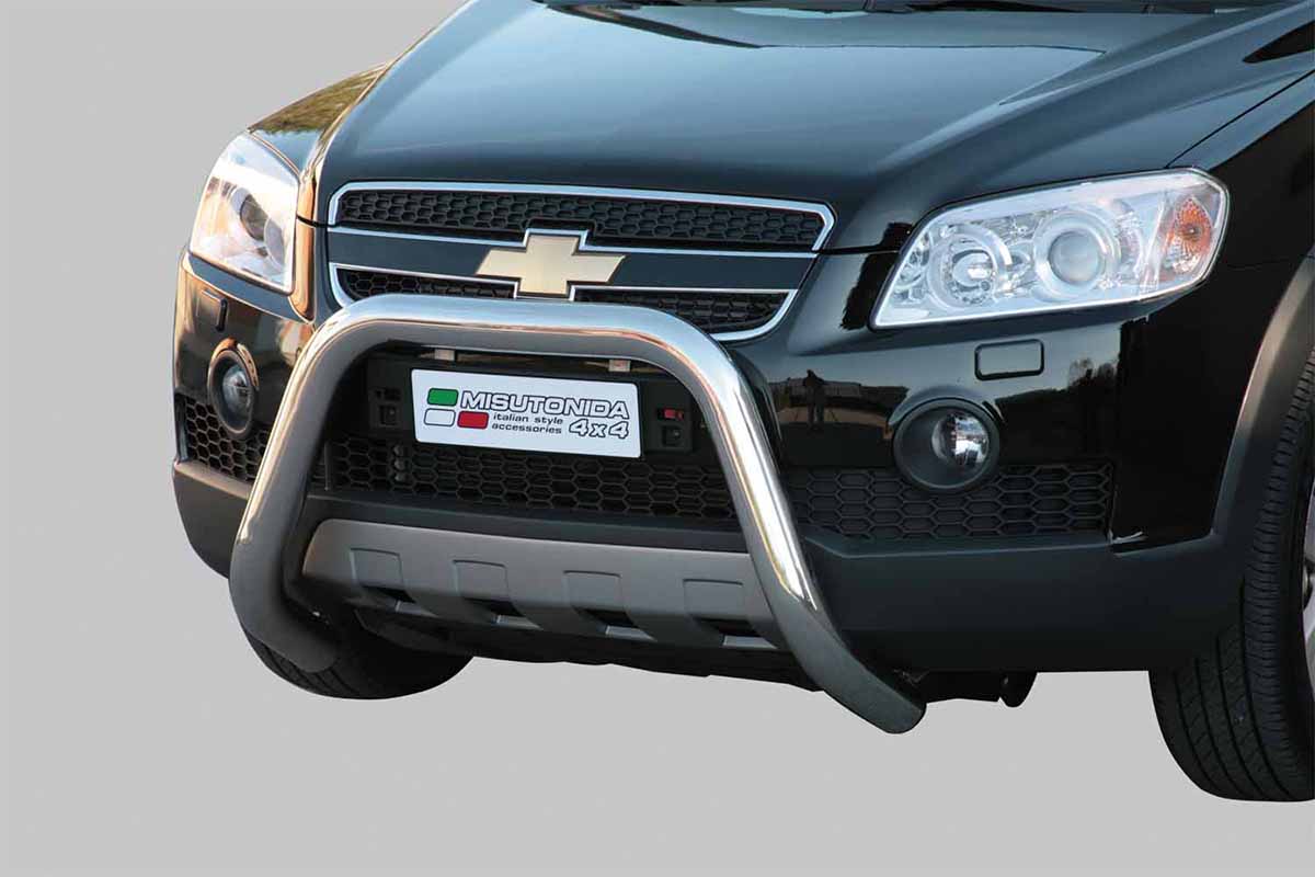 Chevrolet Captiva 2006 tot 2011 - super pushbar Ø 76 mm met CE/EU certificaat - RVS 304 hoogglans gepolijst