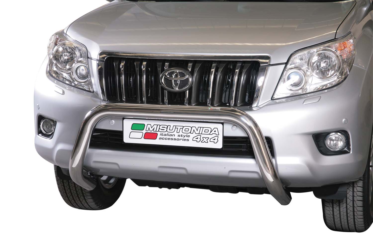 Toyota Land Cruiser 150 2013 tot 2018 – super pushbar Ø 76 mm met CE/EU certificaat - RVS 304 hoogglans gepolijst