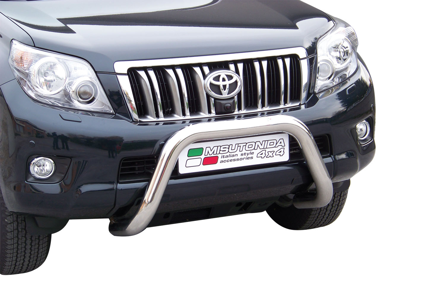 Toyota Land Cruiser 150 2009 tot 2013 – super pushbar Ø 76 mm met CE/EU certificaat - RVS 304 hoogglans gepolijst