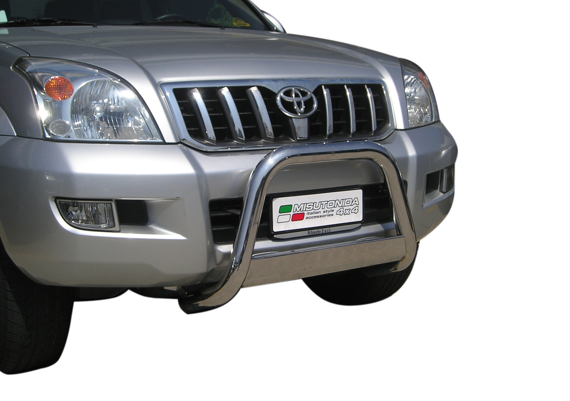 Toyota Land Cruiser 120 2002 tot 2009 – pushbar Ø 63 mm met CE/EU certificaat - RVS 304 hoogglans gepolijst