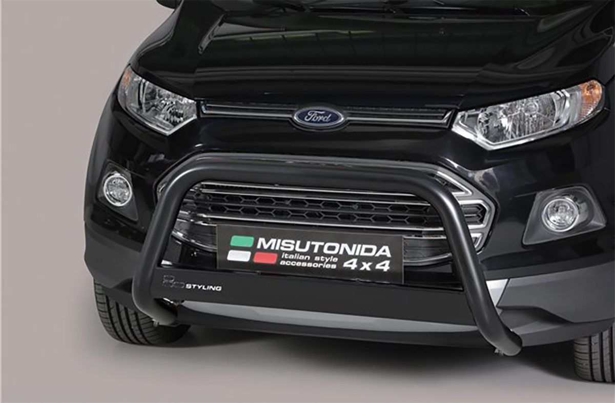 Ford Ecosport 2014 tot 2018 - pushbar Ø 63 mm met CE/EU certificaat - RVS 304 zwarte poedercoating