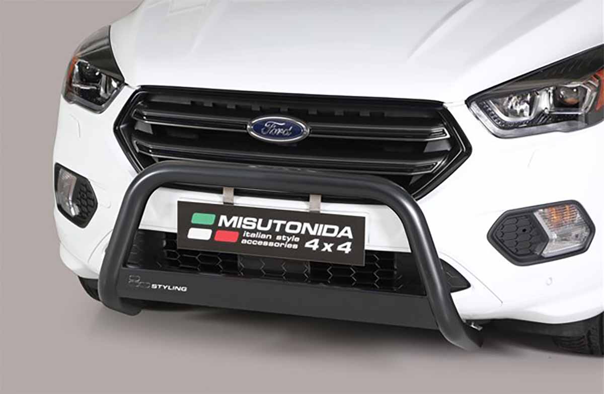 Ford Kuga 2016 tot 2019 - pushbar Ø 63 mm met CE/EU certificaat - RVS 304 zwarte poedercoating