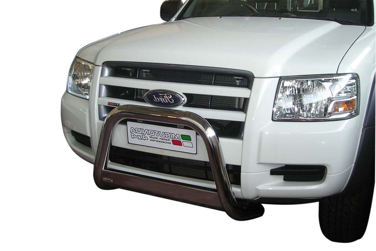 Ford Ranger 2006 tot 2009 - pushbar Ø 63 mm met CE/EU certificaat - RVS 304 hoogglans gepolijst