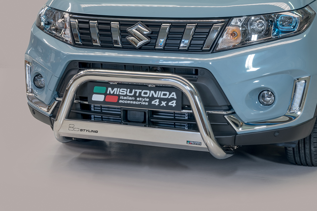 Suzuki Vitara 2019 tot heden - pushbar Ø 63 mm met CE/EU certificaat - RVS 304 hoogglans gepolijst