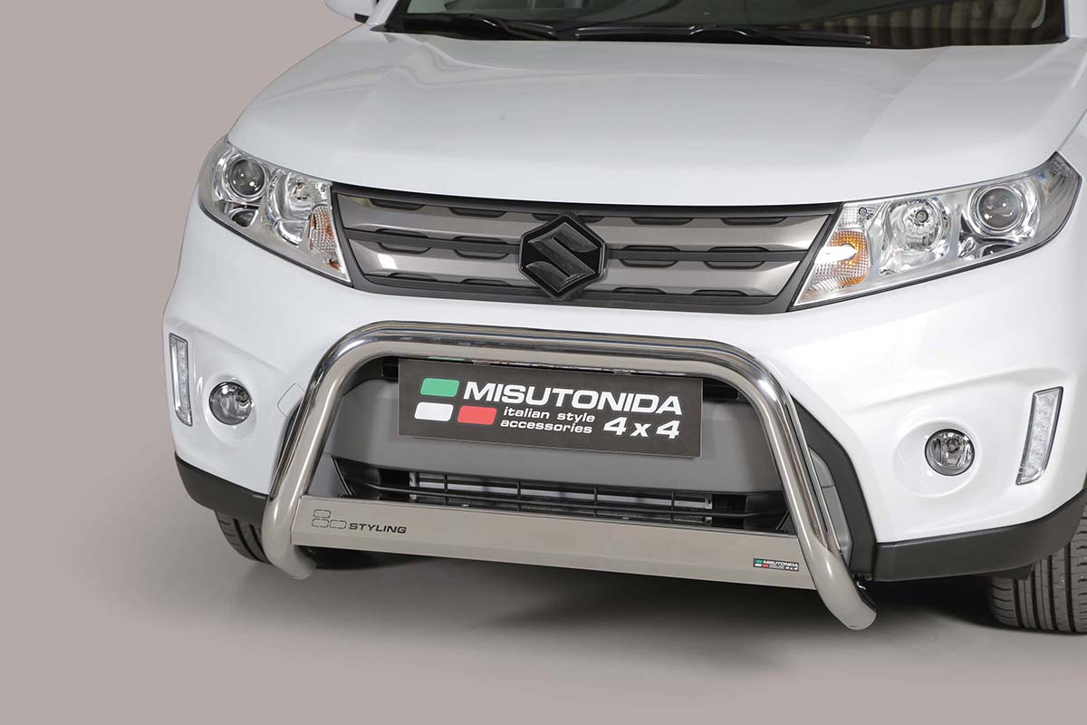 Suzuki Vitara 2015 tot 2019 - pushbar Ø 63 mm met CE/EU certificaat - RVS 304 hoogglans gepolijst