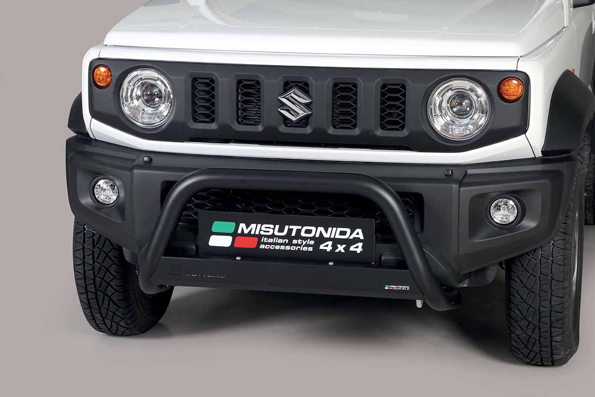 Suzuki Jimny 2018 tot heden - pushbar Ø 63 mm met CE/EU certificaat - RVS 304 zwarte poedercoating