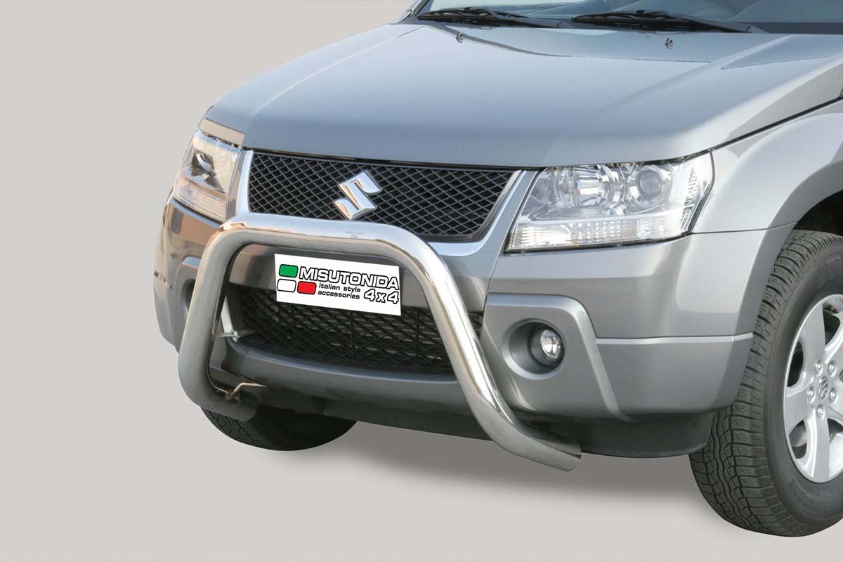 Suzuki Grand Vitara 2005 tot 2009 - super pushbar Ø 76 mm met CE/EU certificaat - RVS 304 hoogglans gepolijst