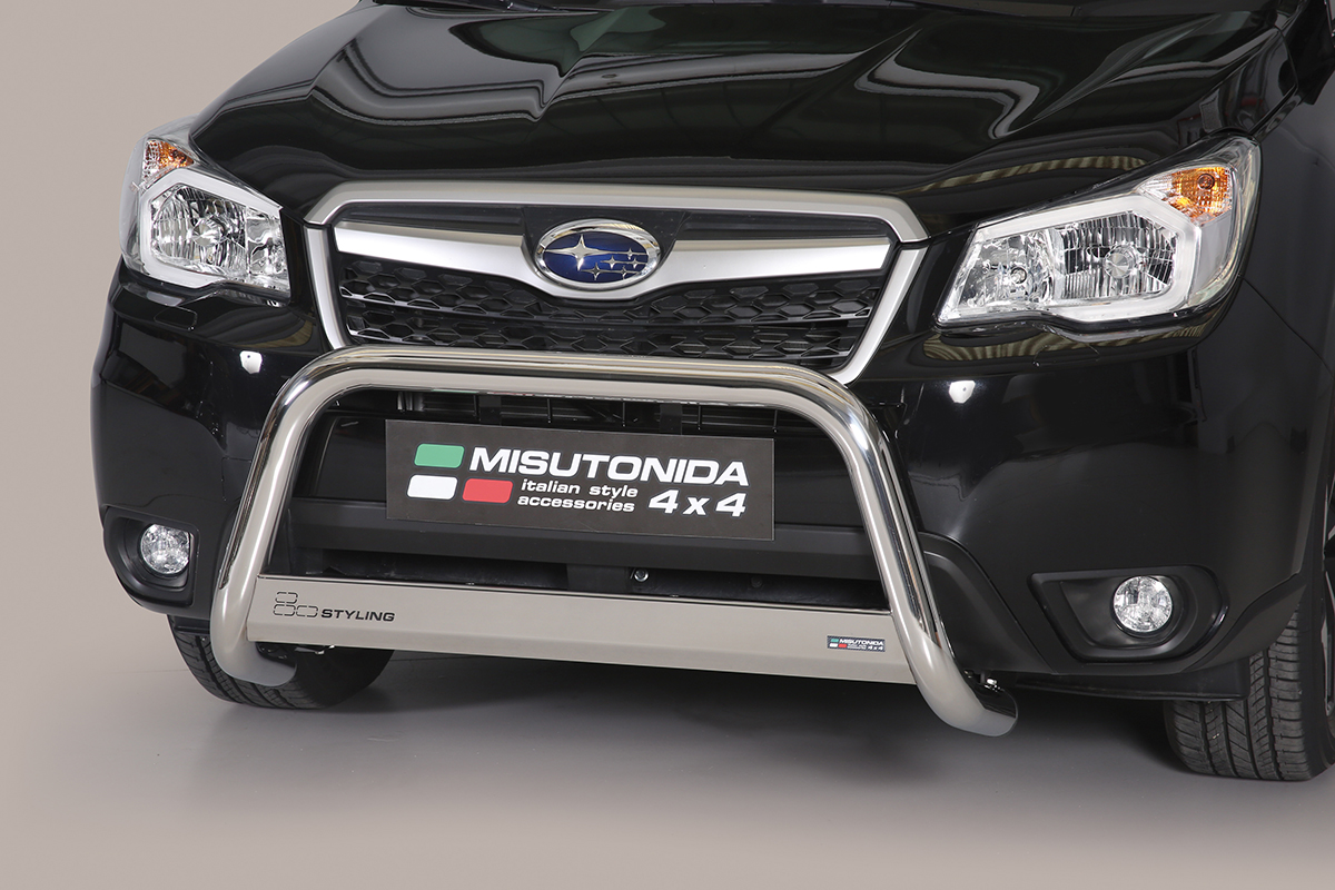 Subaru Forester 2013 tot 2019 - pushbar Ø 63 mm met CE/EU certificaat - RVS 304 hoogglans gepolijst