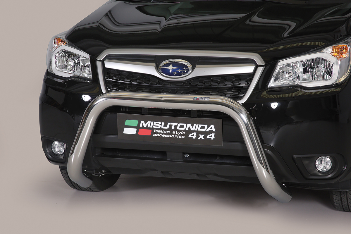 Subaru Forester 2013 tot 2019 - super pushbar Ø 76 mm met CE/EU certificaat - RVS 304 hoogglans gepolijst