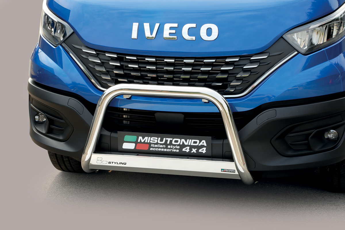 Iveco Daily 2019 tot heden – pushbar Ø 63 mm met CE/EU certificaat - RVS 304 hoogglans gepolijst