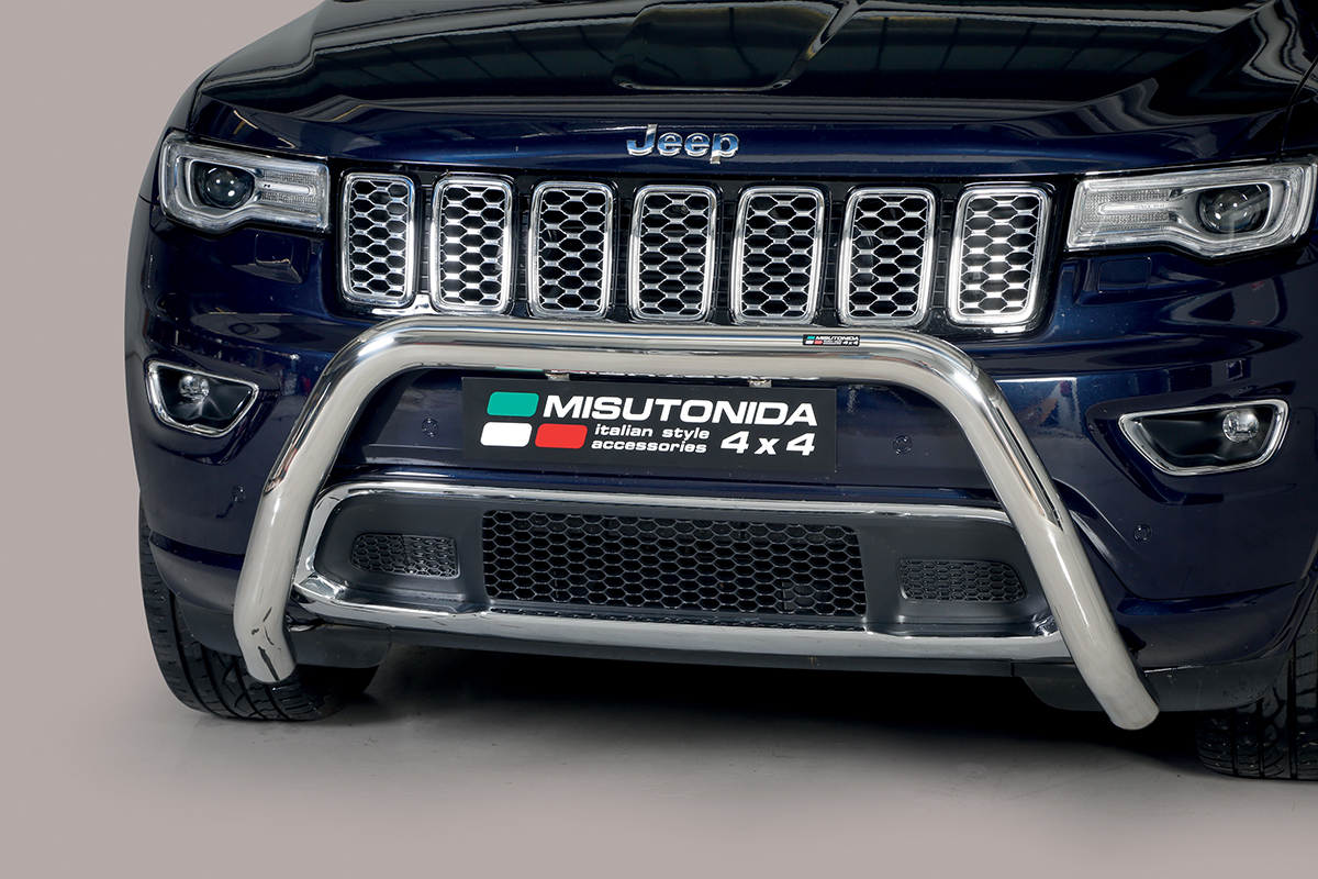 Jeep Grand Cherokee 2015 tot 2022 - super pushbar Ø 76 mm met CE/EU certificaat - RVS 304 hoogglans gepolijst