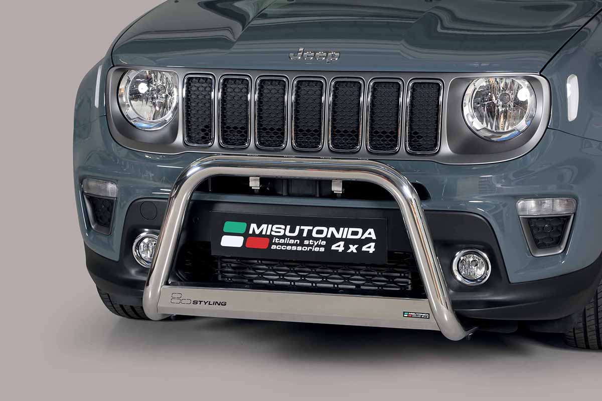 Jeep Renegade 2018 tot heden - pushbar Ø 63 mm met CE/EU certificaat - RVS 304 hoogglans gepolijst