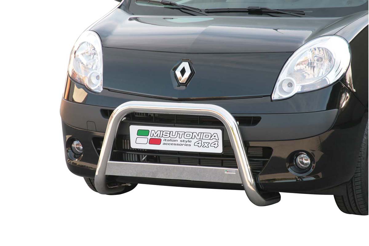 Renault Kangoo 2008 tot 2013 - pushbar Ø 63 mm met CE/EU certificaat - RVS 304 hoogglans gepolijst