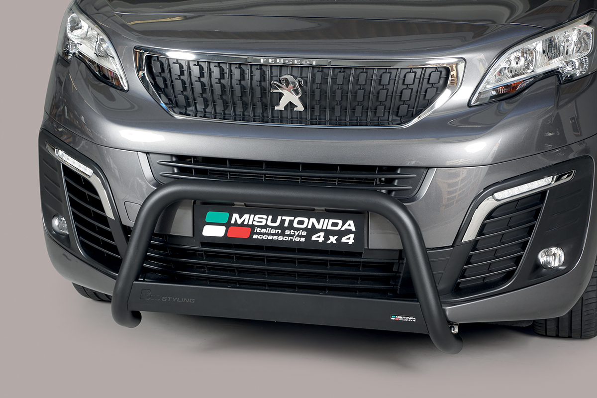 Peugeot Expert 2017 tot heden L3 - pushbar Ø 63 mm met CE/EU certificaat - RVS 304 zwarte poedercoating