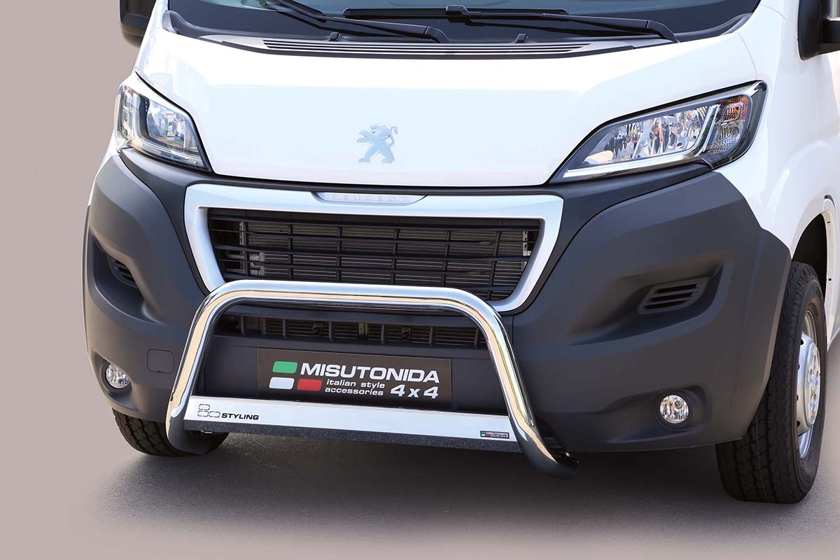 Peugeot Boxer 2014 tot heden - pushbar Ø 63 mm met CE/EU certificaat - RVS 304 hoogglans gepolijst