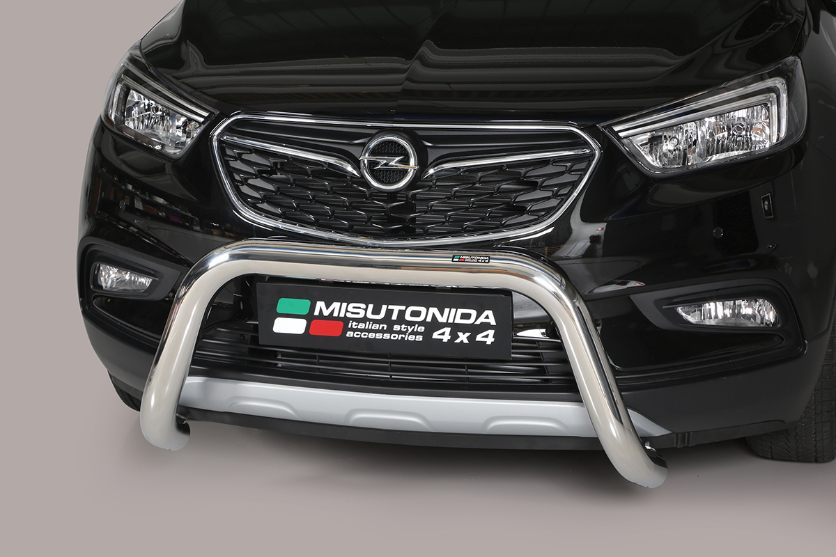 Opel Mokka X 2016 tot 2020 - super pushbar Ø 76 mm met CE/EU certificaat - RVS 304 hoogglans gepolijst