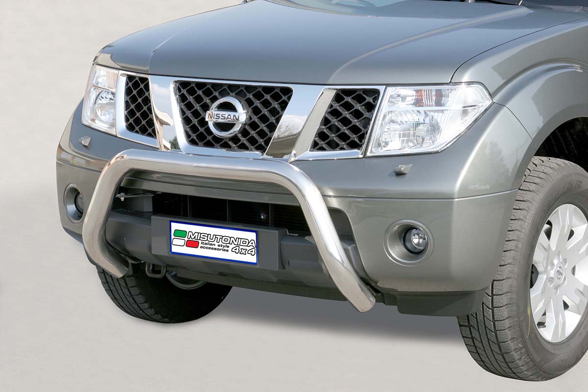 Nissan Pathfinder 2005 tot 2011 - super pushbar Ø 76 mm met CE/EU certificaat - RVS 304 hoogglans gepolijst