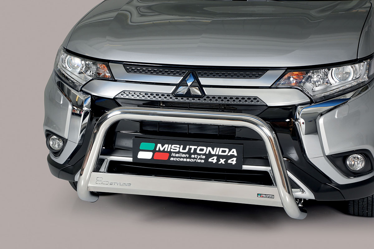 Mitsubishi Outlander 2020 tot heden - pushbar Ø 63 mm met CE/EU certificaat - RVS 304 hoogglans gepolijst