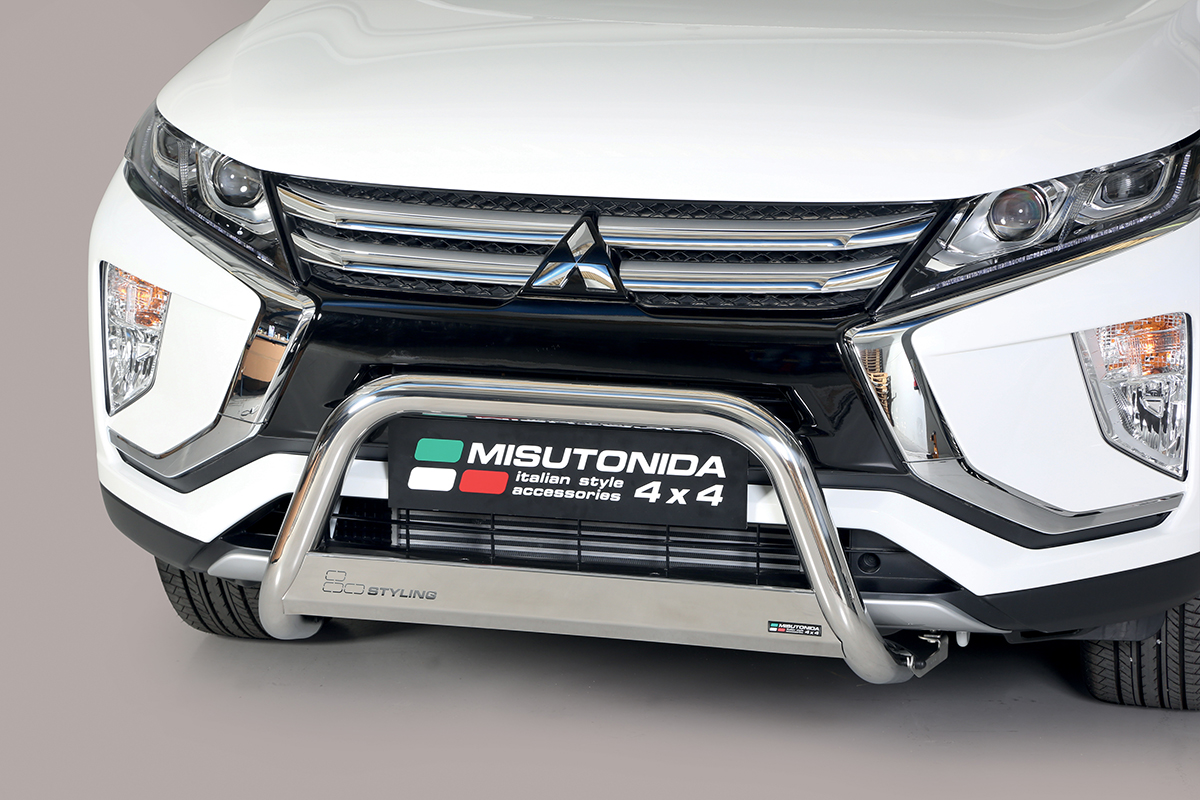 Mitsubishi Eclipse Cross 2017 tot heden - pushbar Ø 63 mm met CE/EU certificaat - RVS 304 hoogglans gepolijst