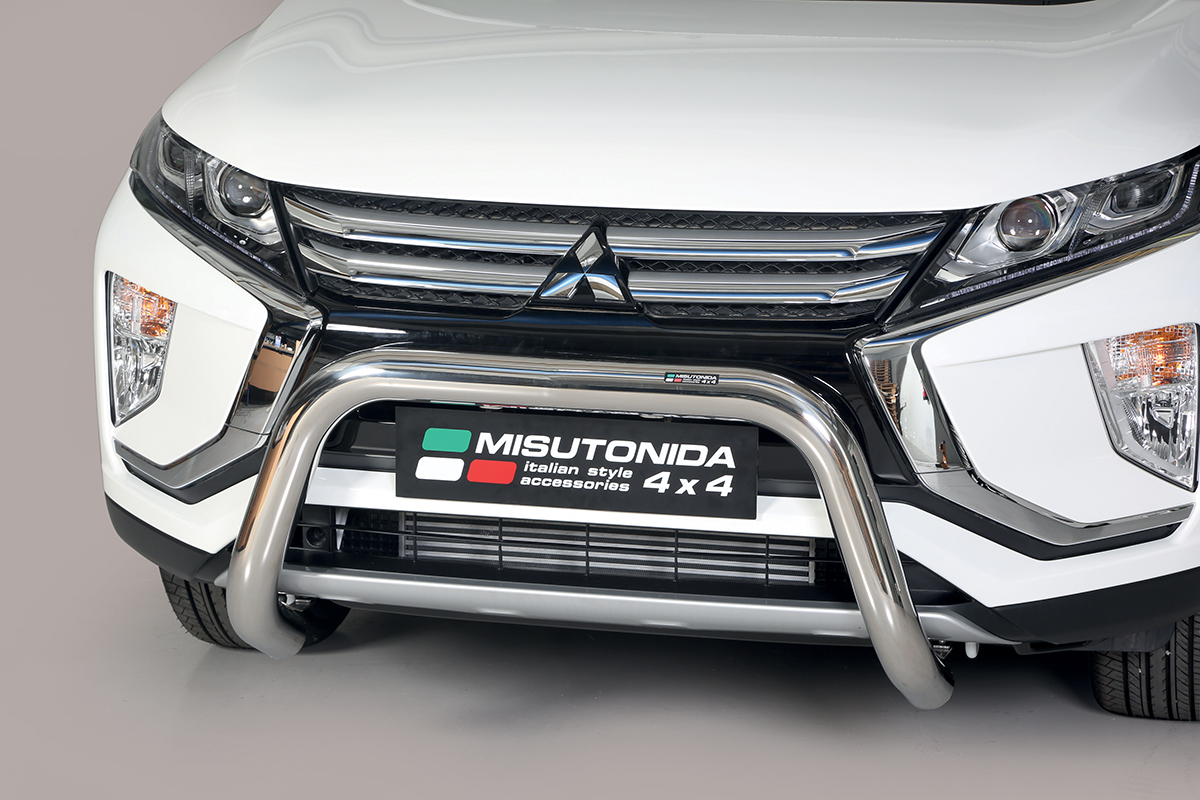 Mitsubishi Eclipse Cross 2017 tot heden - super pushbar Ø 76 mm met CE/EU certificaat - RVS 304 hoogglans gepolijst