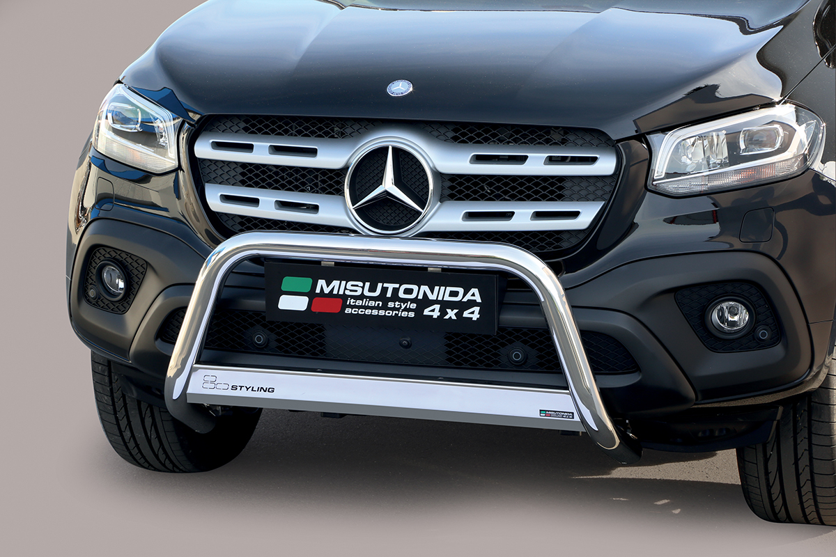 Mercedes X-Klasse 2018 tot heden - pushbar Ø 63 mm met CE/EU certificaat - RVS 304 hoogglans gepolijst