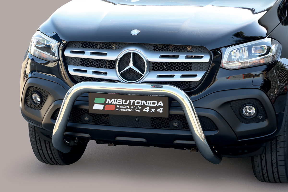 Mercedes X-Klasse 2018 tot heden - super pushbar Ø 76 mm met CE/EU certificaat - RVS 304 hoogglans gepolijst