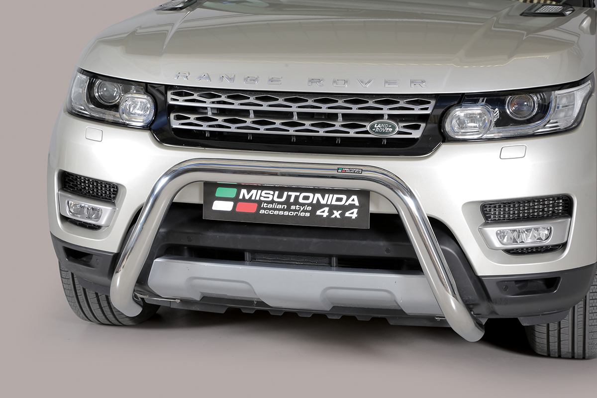 Land Rover Range Rover Sport 2013 tot 2017 - super pushbar Ø 76 mm met CE/EU certificaat - RVS 304 hoogglans gepolijst