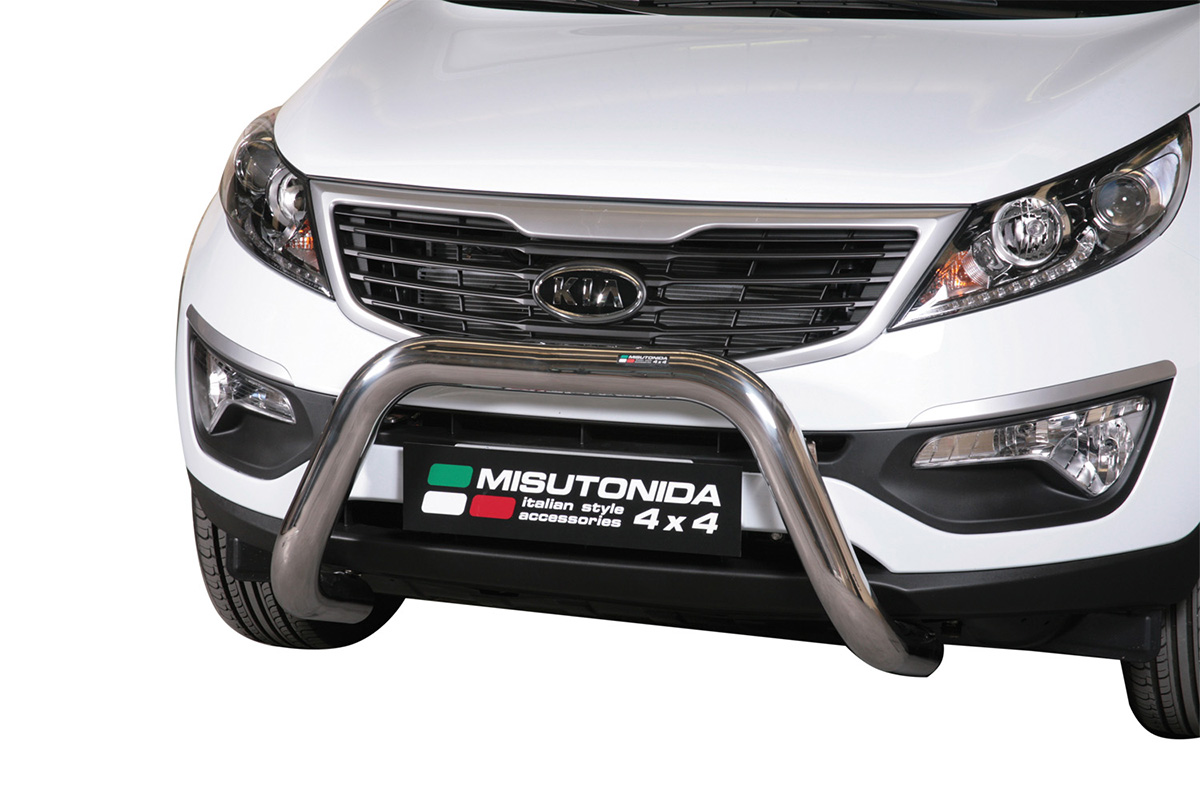 Kia Sportage 2010 tot 2015 - super pushbar Ø 76 mm met CE/EU certificaat - RVS 304 hoogglans gepolijst