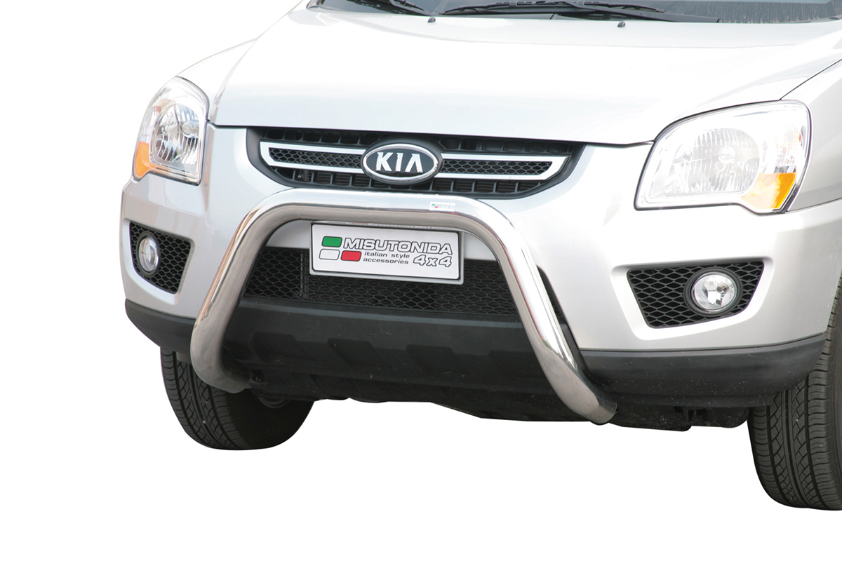 Kia Sportage 2008 tot 2010 - super pushbar Ø 76 mm met CE/EU certificaat - RVS 304 hoogglans gepolijst