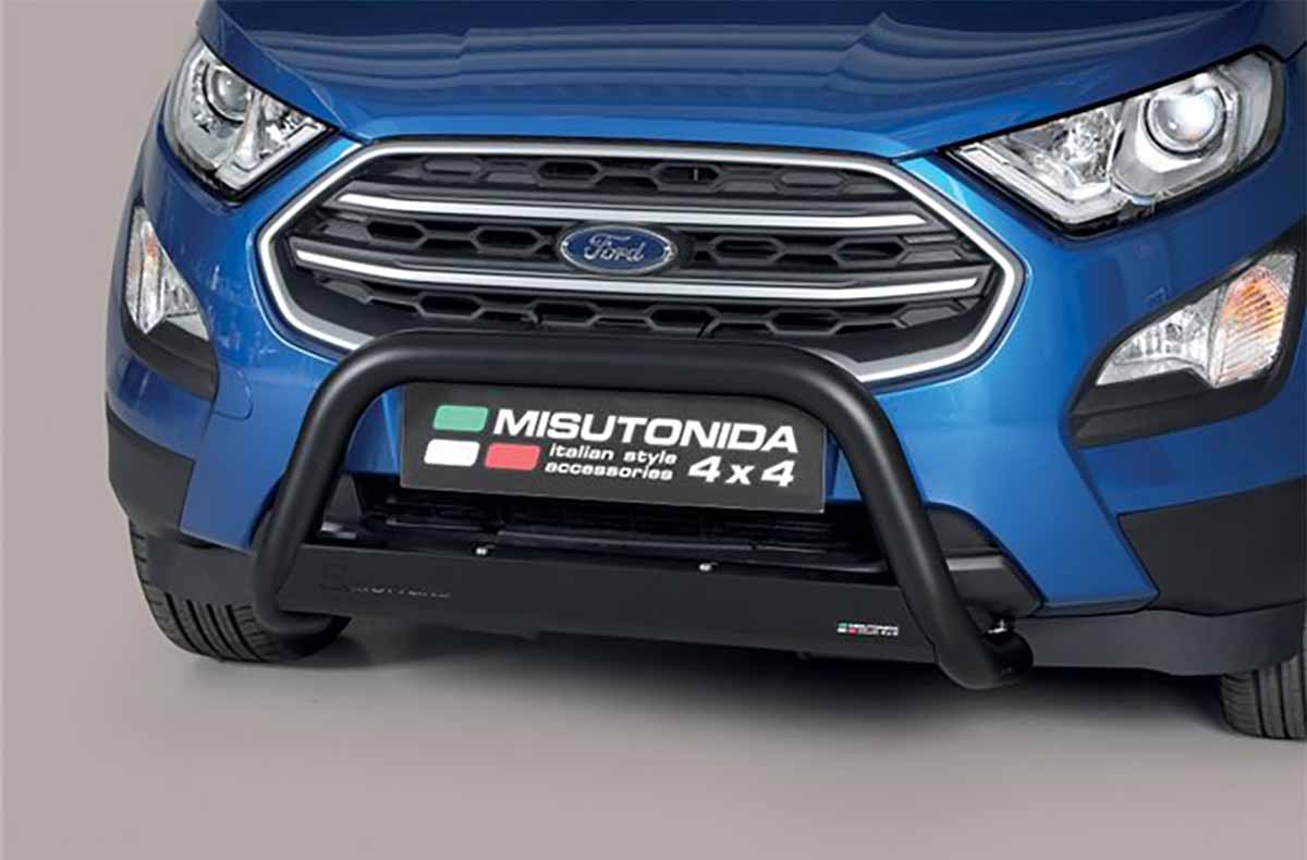 Ford Ecosport ST-Line 2018 tot heden - pushbar Ø 63 mm met CE/EU certificaat - RVS 304 zwarte poedercoating