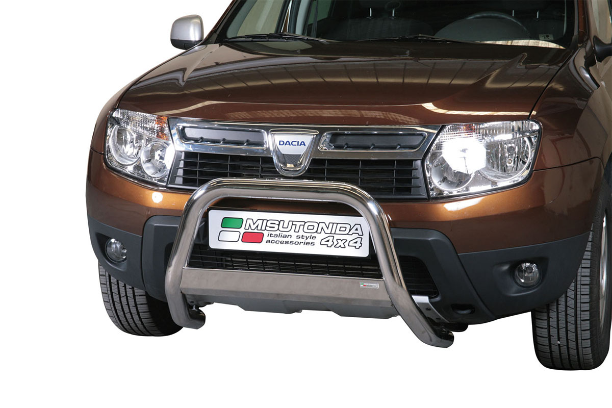 Dacia Duster 2010 tot 2018 – pushbar Ø 63 mm met CE/EU certificaat - RVS 304 hoogglans gepolijst