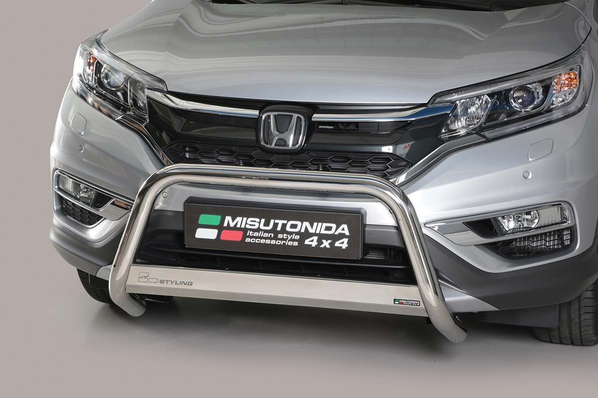 Honda CR-V 2018 tot 2023 - pushbar Ø 63 mm met CE/EU certificaat - RVS 304 hoogglans gepolijst